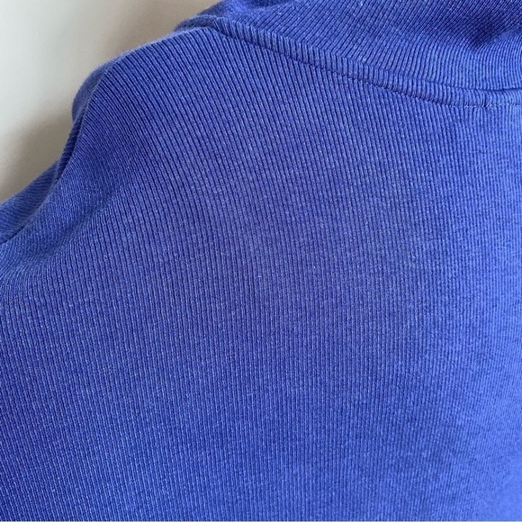 Boden Ellen Blue Soft Jersey Ribbed Hoodie with V-neck, size US 4 - Picture 9 of 12